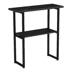 Κονσόλα Solain  μαύρο εφε μαρμάρου-μαύρο μέταλλο 79x29x85εκ