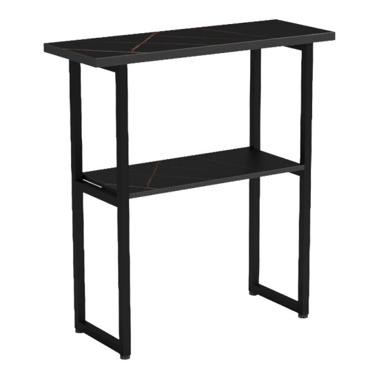 Κονσόλα Solain  μαύρο εφε μαρμάρου-μαύρο μέταλλο 79x29x85εκ