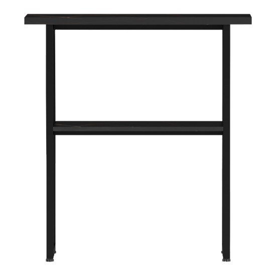 Κονσόλα Solain  μαύρο εφε μαρμάρου-μαύρο μέταλλο 79x29x85εκ