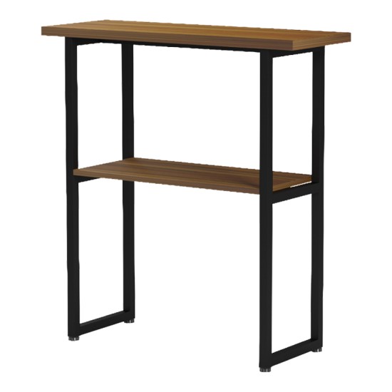 Κονσόλα Solain  καρυδί-μαύρο μέταλλο 79x29x85εκ