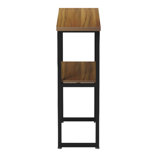 Κονσόλα Solain  καρυδί-μαύρο μέταλλο 79x29x85εκ