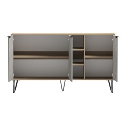 Μπουφές Balain  sonoma-γκρι μπεζ όψη μαρμάρου 142x35.5x83εκ