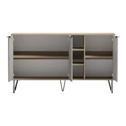 Μπουφές Balain  sonoma-γκρι μπεζ όψη μαρμάρου 142x35.5x83εκ