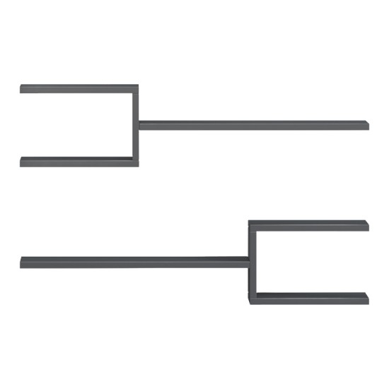 Ραφιέρα τοίχου Galler  ανθρακί 79x19.5x18εκ