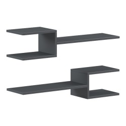 Ραφιέρα τοίχου Galler  ανθρακί 79x19.5x18εκ