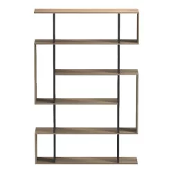 Βιβλιοθήκη Mito  sonoma-ανθρακί 108.5x25x161εκ