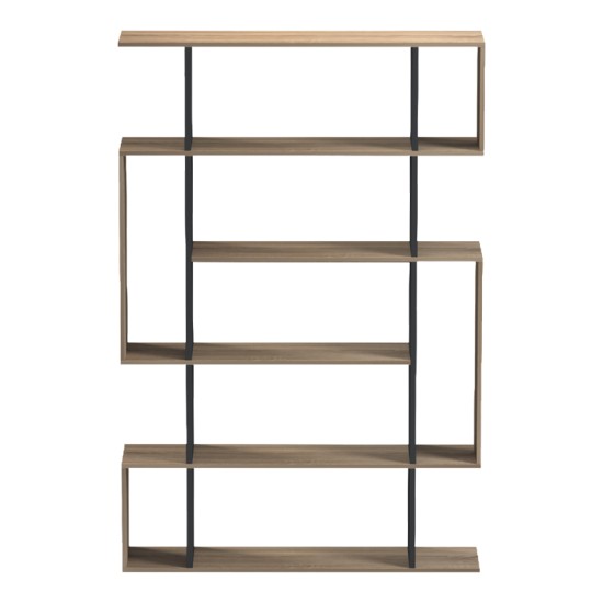 Βιβλιοθήκη Mito  sonoma-ανθρακί 108.5x25x161εκ