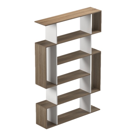 Βιβλιοθήκη Mito  sonoma - λευκό 108.5x25x161εκ