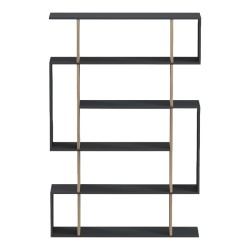 Βιβλιοθήκη Mito  ανθρακί - sonoma 108.5x25x161εκ