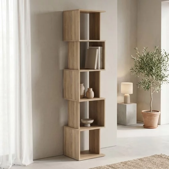 Βιβλιοθήκη Cubik  sonoma 35x30x161εκ