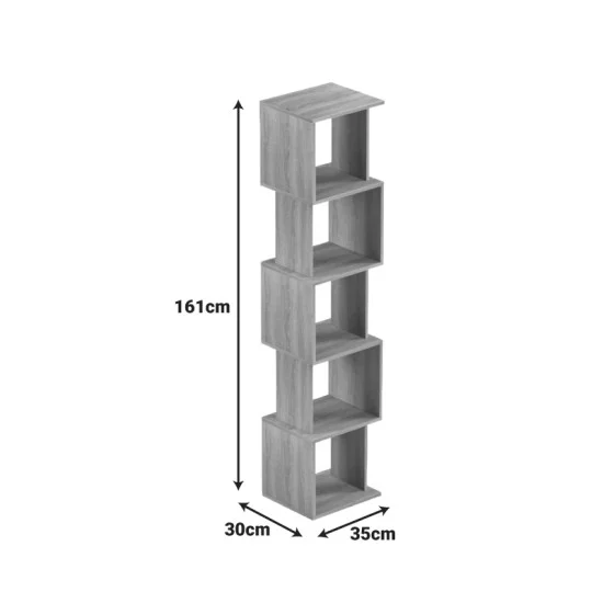 Βιβλιοθήκη Cubik  sonoma 35x30x161εκ