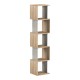 Βιβλιοθήκη Cubik  sonoma- γκρι μπεζ οψη μαρμάρου 35x30x161εκ