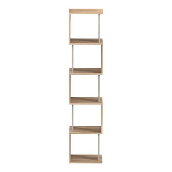 Βιβλιοθήκη Cubik  sonoma- γκρι μπεζ οψη μαρμάρου 35x30x161εκ