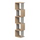 Βιβλιοθήκη Cubik  sonoma- γκρι μπεζ οψη μαρμάρου 35x30x161εκ