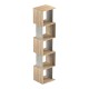 Βιβλιοθήκη Cubik  sonoma- γκρι μπεζ οψη μαρμάρου 35x30x161εκ