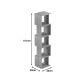 Βιβλιοθήκη Cubik  sonoma- γκρι μπεζ οψη μαρμάρου 35x30x161εκ