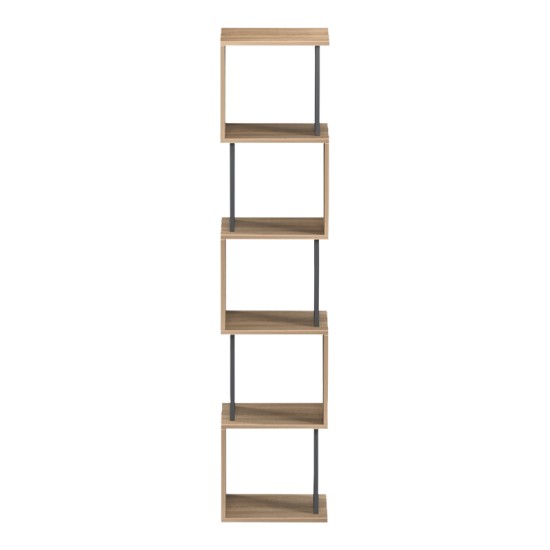 Βιβλιοθήκη Cubik  sonoma- ανθρακί 35x30x161εκ