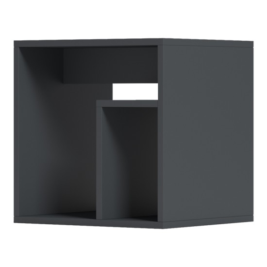 Κομοδίνο Doublo  ανθρακί 40x35x40εκ