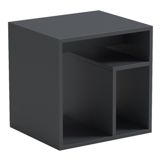 Κομοδίνο Doublo  ανθρακί 40x35x40εκ