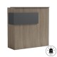 Γραφείο reception Optima  με led sonoma-ανθρακί 110x40x110εκ