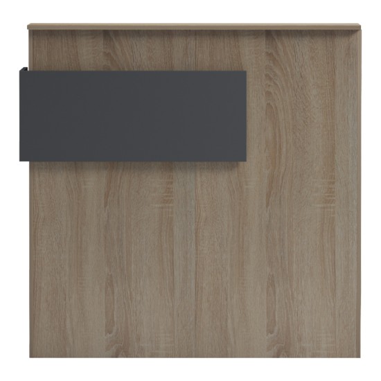 Γραφείο reception Optima  με led sonoma-ανθρακί 110x40x110εκ