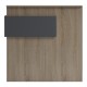 Γραφείο reception Optima  με led sonoma-ανθρακί 110x40x110εκ