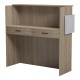 Γραφείο reception Optima  με led sonoma-λευκή όψη μαρμάρου 110x40x110εκ