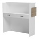 Γραφείο reception Optima  με led λευκό-sonoma 110x40x110εκ