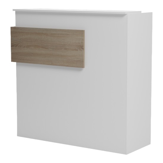 Γραφείο reception Optima  με led λευκό-sonoma 110x40x110εκ