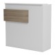 Γραφείο reception Optima  με led λευκό-sonoma 110x40x110εκ