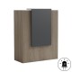 Γραφείο reception Zowel  με led sonoma-ανθρακί 90x40x110εκ