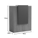 Γραφείο reception Zowel  με led sonoma-λευκή όψη μαρμάρου 90x40x110εκ