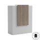 Γραφείο reception Zowel  με led λευκό - sonoma 90x40x110εκ