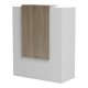 Γραφείο reception Zowel  με led λευκό - sonoma 90x40x110εκ