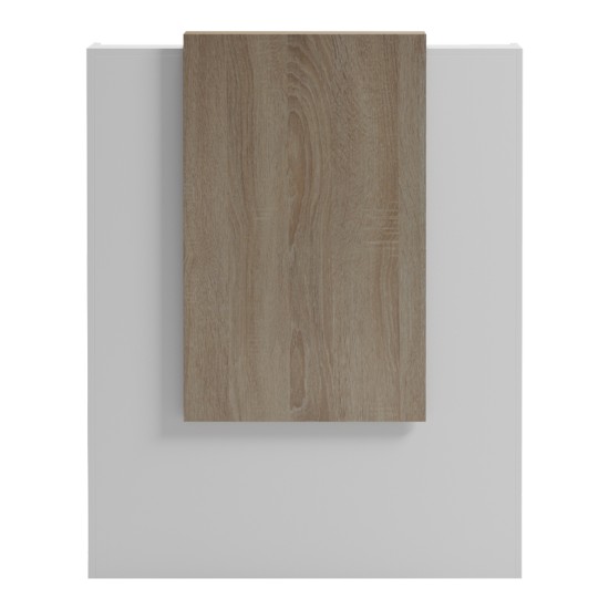 Γραφείο reception Zowel  με led λευκό - sonoma 90x40x110εκ