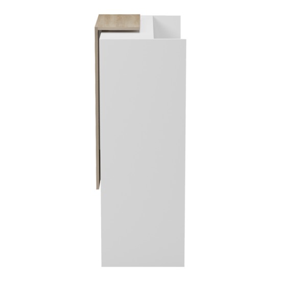 Γραφείο reception Zowel  με led λευκό - sonoma 90x40x110εκ