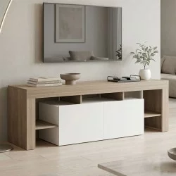 Έπιπλο τηλεόρασης Liner  sonoma-λευκό 150x40x50εκ