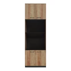 Ντουλάπα κουζίνας Rowan  σε ανθρακί-oak απόχρωση 60x42x182εκ