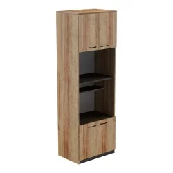 Ντουλάπα κουζίνας Rowan  σε ανθρακί-oak απόχρωση 60x42x182εκ