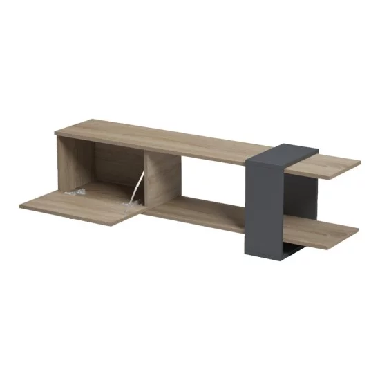 Έπιπλο τηλεόρασης Standi  σε sonoma-ανθρακί 120x25x36.8εκ