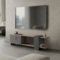 Έπιπλο τηλεόρασης Standi  σε sonoma-ανθρακί 120x25x36.8εκ