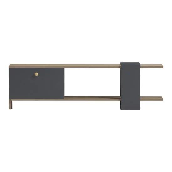 Έπιπλο τηλεόρασης Standi  σε sonoma-ανθρακί 120x25x36.8εκ
