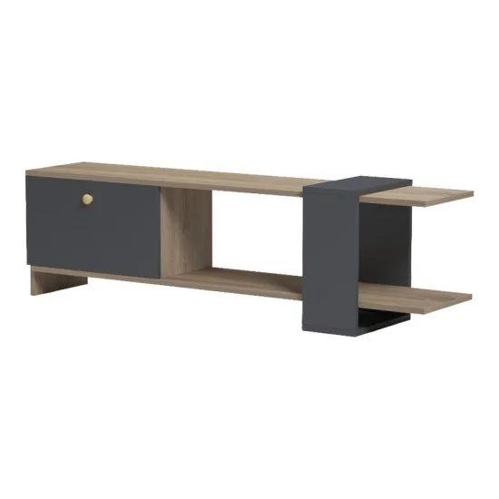 Έπιπλο τηλεόρασης Standi  σε sonoma-ανθρακί 120x25x36.8εκ