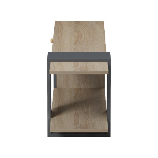 Έπιπλο τηλεόρασης Standi  σε sonoma-ανθρακί 120x25x36.8εκ