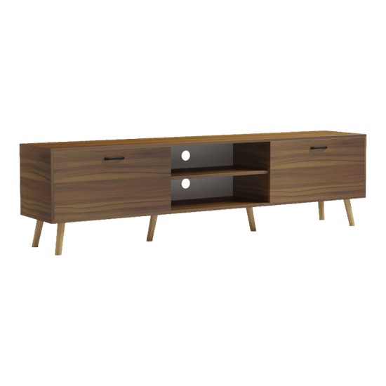 Έπιπλο τηλεόρασης Gorna  καρυδί 180x35x48.6εκ