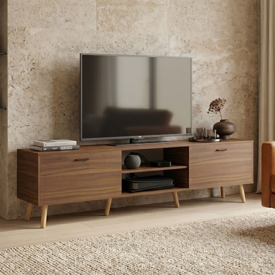 Έπιπλο τηλεόρασης Gorna  καρυδί 180x35x48.6εκ