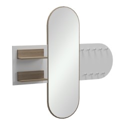 Κρεμάστρα με καθρέπτη Baunty  sonoma-λευκό 125x11x122εκ