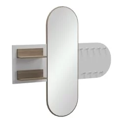Κρεμάστρα με καθρέπτη Baunty  sonoma-λευκό 125x11x122εκ