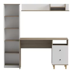 Σύνθεση γραφείου Kontor  sonoma-λευκό 160x50x158,2εκ