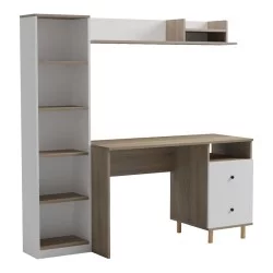 Σύνθεση γραφείου Kontor  sonoma-λευκό 160x50x158,2εκ